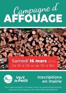 Ramassage gratuit de bois de chauffage (sur incription) - Vert-le-Petit (91)