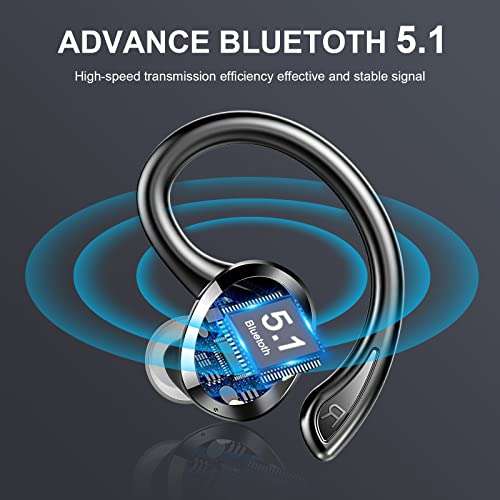 Écouteurs de sport sans fil Dascert Q38 - Bluetooth 5.1, IP7 (via coupon - vendeur tiers)