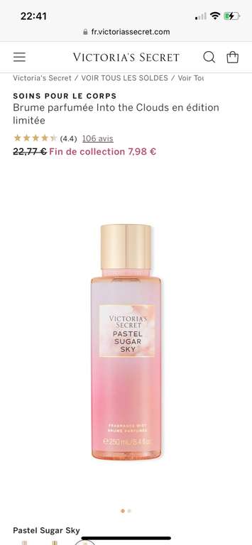 Brume parfumée Victoria Secret Into the Clouds en édition limitée