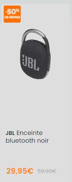 Enceinte bluetooth JBL CLIP 4 - Noir - Valence (26)
