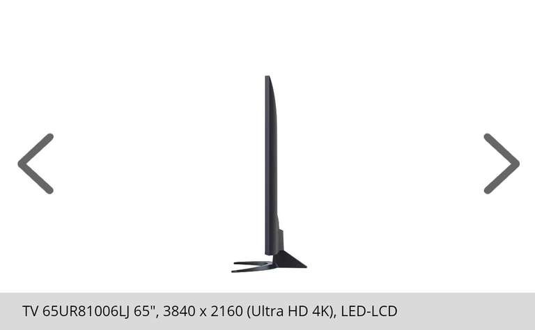 TV 65" LG 65UR81006LJ - 4K, LED-LCD (Frontaliers Suisse)