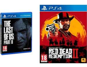 Lot de 2 jeux The Last of Us Part II & Red Dead Redemption 2 sur PS4
