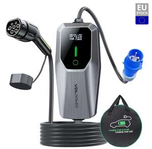 Chargeur portable Voiture électrique VDL POWER EC21 - Charge rapide 7,36kW, 32A, mono CEE 3 broches (P17), Câble 5m (Entrepôt EU)