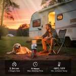 Chauffage Gaz Portable CAMPLUX NanoAir 2 - 2,34 KW, 2 Niveaux, Chauffage 360° Pour Camping, Jardin, Pêche - Sécurité ODS & Anti-Basculement