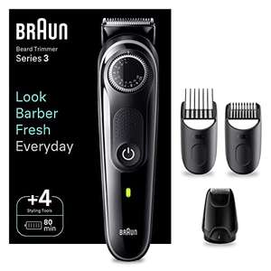 Tondeuse électrique à barbe Braun Series 3 - Avec 4 Outils De Coiffage, 40 Réglages De Longueur, Rechargeable 80 Min Sans Fil