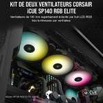 Kit de 2 Ventilateurs PC Corsair iCUE SP140 + iCUE Node Core