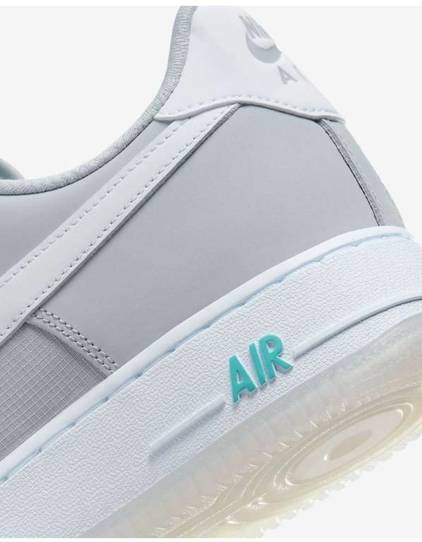 Chaussures Nike Air force 1 Gris loup/Turquoise ultime/Blanc