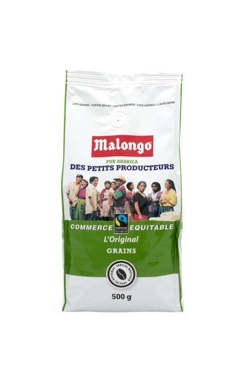 Paquet de café en grains Malongo - 500g