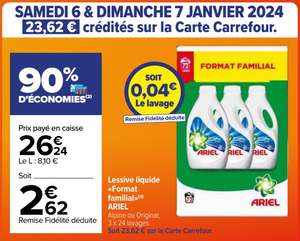 deal - Lot de 4 - Lessives Liquide X*Tra Total,108 lavages, 15,68€ au lieu  de 22,40€ sur