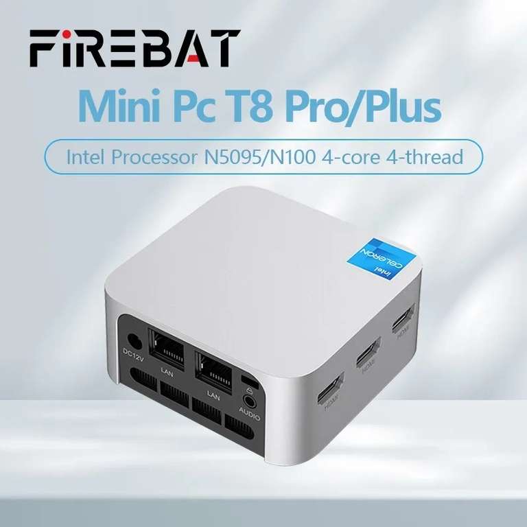 Mini PC Firebat T8 Pro Plus - Intel N100, 16Go DDR5, 512Go SSD, Wifi5, BT4.2, Dual Gigabit