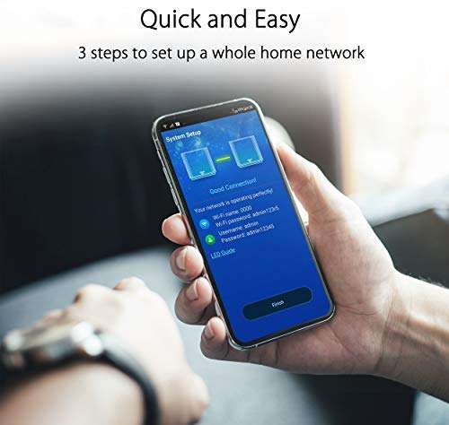 Routeur Wi-Fi 6 Mesh Asus ZenWiFi AX (XT8) - AiMesh / AiProtection / TrendMicro, blanc