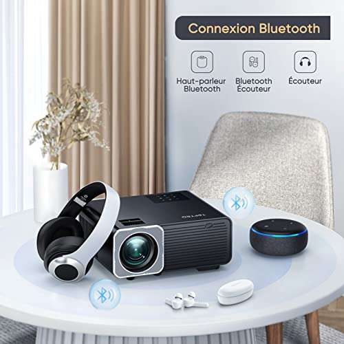 Vidéoprojecteur WiFi Bluetooth Full HD 1080P, 7900 Lumens TOPTRO