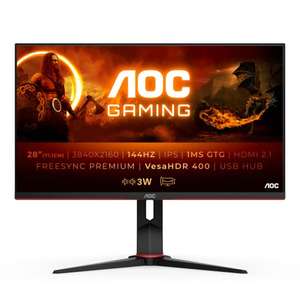 Ecran PC 28" AOC Gaming U28G2XU2 - IPS 4K UHD, 144hz, HDMI 2.1, 1ms GTG, HDR400, FreeSync Premium