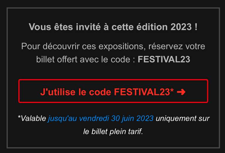 Invitation Gratuite pour le Salon de la photo - Paris (75)