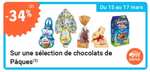 34% de réduction immédiate sur une sélection de chocolats de Pâques chez Leclerc