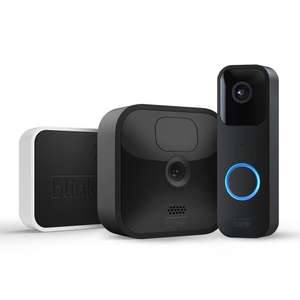 Caméra de surveillance sans fil HD Blink Outdoor, résistante aux intempéries + Blink Video Doorbell, Audio bidirectionnel, vidéo HD