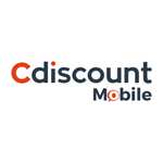 Forfait mobile Cdiscount Mobile Appels/SMS/MMS illimité + 60 Go de DATA 4G dont 8 Go en Europe/DOM (Sans engagement)
