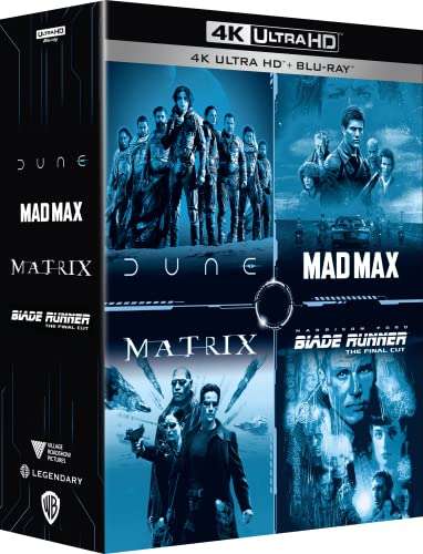 Coffret Blu-Ray 4K - Mad Max + Matrix + Blade Runner + Dune