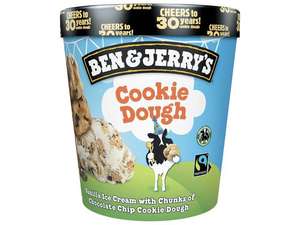 Lot de 3 pots de crème glacée Ben & Jerry's Cookie Dough - 3x406g