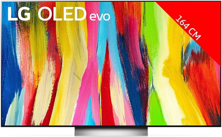 TV 65" LG OLED65C25 Evo 2022 - 4K UHD, Smart TV (via ODR de 168.9€)