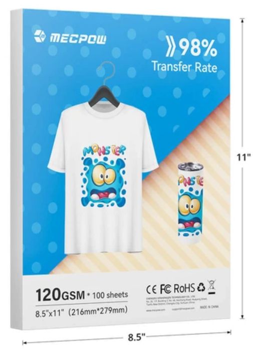 Papier de sublimation Mecpow 120G - 400 pièces