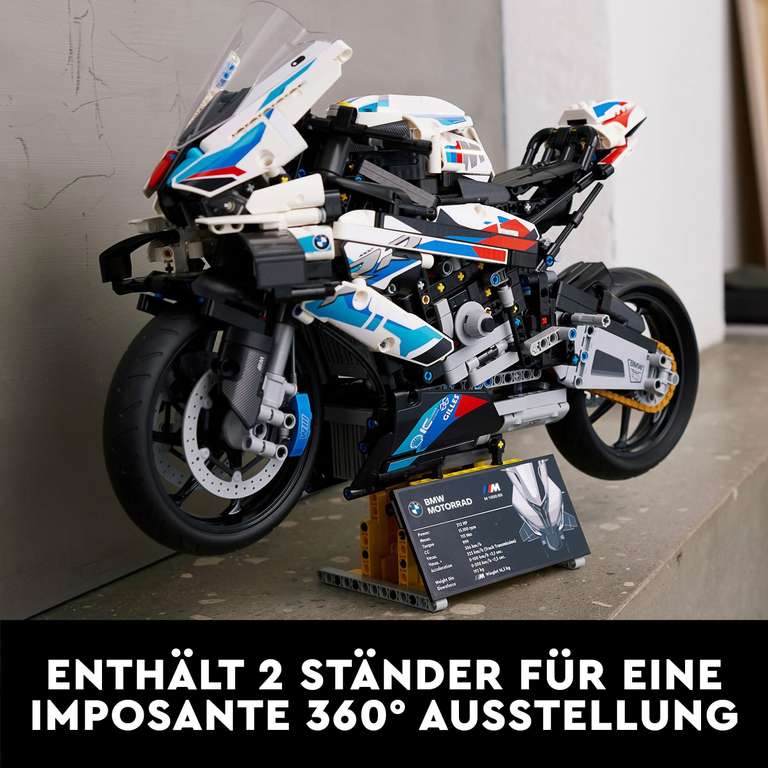 Kit De Construction LEGO Technic BMW M1000RR 1:5 - 1920 Pièces - Modèle Détaillé De Moto - Neuf