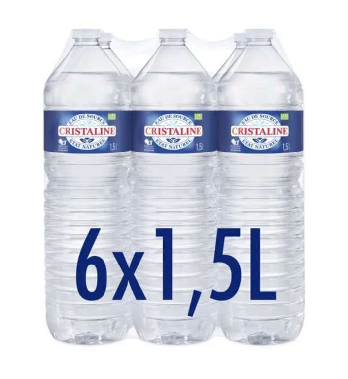 Pack de 6 bouteilles d'eau Cristalline - 6x1’5L (Via 0,32€ sur Carte fidélité) - Saint-Aunès (34)