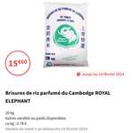 Brisures de riz parfumé du Cambodge Royal Éléphant 20kg