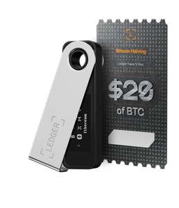 Portefeuille numérique pour cryptomonnaie Ledger Nano S Plus + 20$ en BTC