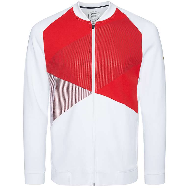 Veste de survêtement Asics Tokyo Warm Up Rouge et Blanc (Plusieurs tailles disponibles)