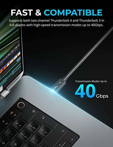 Câble Thunderbolt 4 USB-C Sabrent - 1M