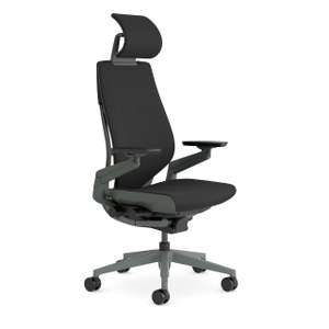 Steelcase Gesture, chaise de bureau ergonomique avec accotoirs à 360°, soutien lombaire 3D Live Back et têtière réglable Onyx (via coupon)