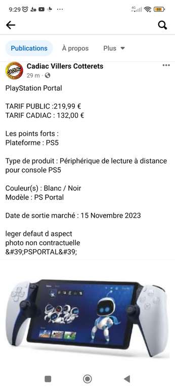 Accessoires Sony PlayStation Portal Blanc/Noir (avec léger défaut d'aspect) - Cadiac, Villers-Cotterêts (02)