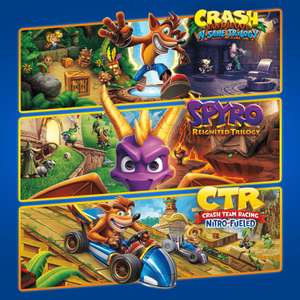 Pack Crash + Spyro Triple Play : Crash N'Sane Trilogy + Spyro Reignited Trilogy + Crash Team Racing Nitro Fueled sur PS4 (Dématérialisé)