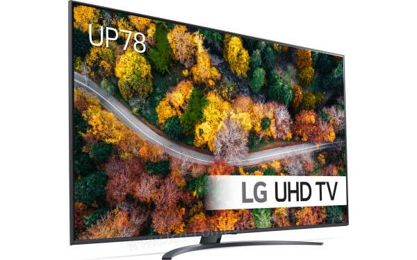 TV 75" LG 75UP7800 - 4K, Full LED, Active HDR (HDR10 / HLG), Processeur AI α5, Smart TV (via 173,80€ sur la carte)