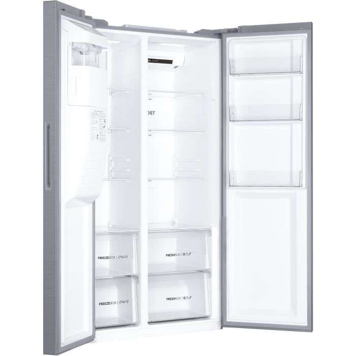 Réfrigérateur américain Haier HSOGPIF9183 - 515L (337+178L), Froid ventilé