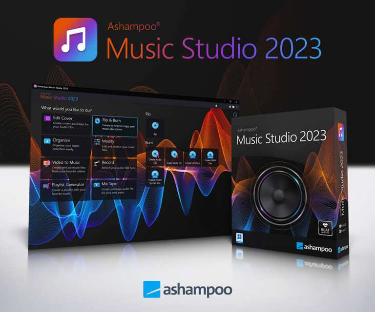 Logiciel Ashampoo Music Studio 2023 gratuit sur PC (Dématérialisé)