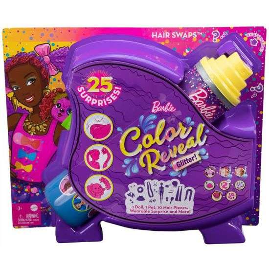 Barbie Poupée Color Reveal - Violet pailleté avec 25 surprises (vendeur tiers)