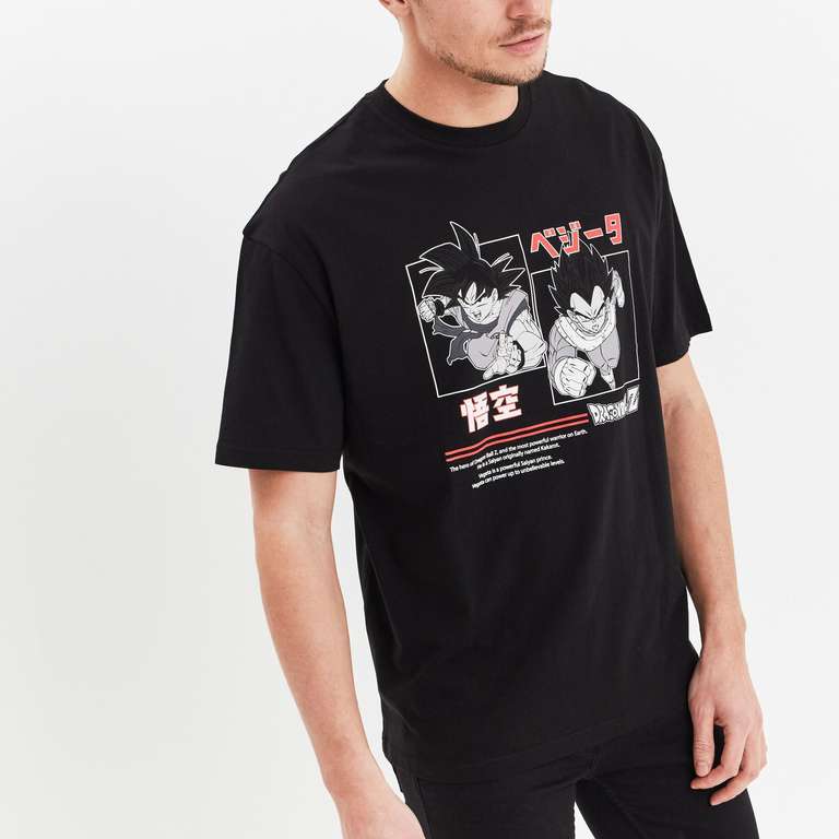 T-shirt Manches Courtes Dragon Ball Z - Noir, Tailles S Et M