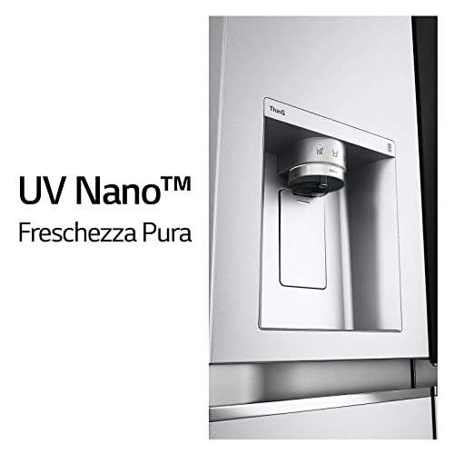 Réfrigérateur Américain LG GSJV90BSAE - No Frost avec congélateur, 635 L, Frigo Smart avec Wi-Fi et Freezer