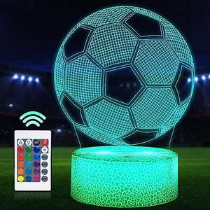 Lampe 3D Risemart - 16 couleurs LED Illusion Veilleuse,câble USB inclus (Vendeur Tiers)