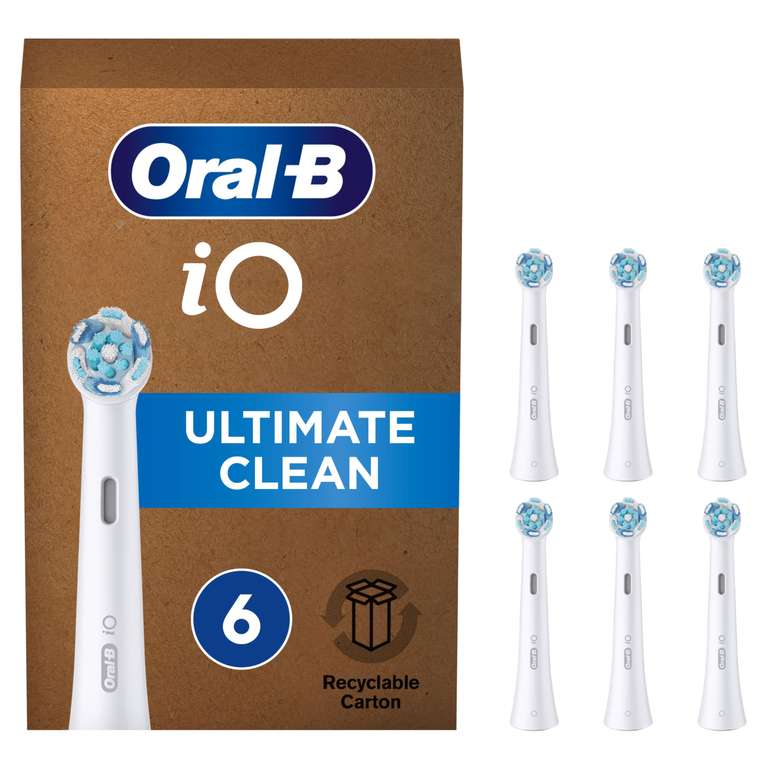 Lot de 6 Brossettes Oral B iO Ultimate Clean - Pour brosse à dent électrique