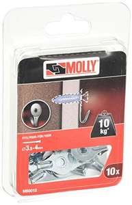 Set de 10 crochets plats pour vis Molly M60010-XJ - dimaètre 3.5/4 mm