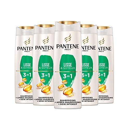 Lot de 6 shampoings Pantene Pro-V Lisse Et Soyeux 3-en-1 - 6 x 225 ml (14,74€ via abonnement)