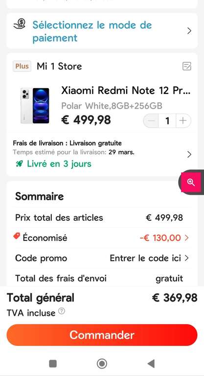 Smartphone 6.67" Xiaomi Redmi Note 12 Pro+ 5G 8GB+256GB