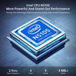 Mini PC NiPoGi - Intel Celeron N5105, 16 Go RAM, SSD 512 Go, Windows 11 Pro (Via Coupon - Vendeur Tiers)