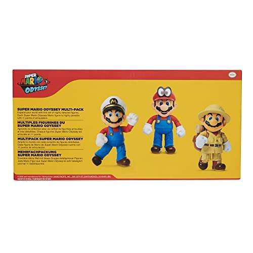 Pack de 3 Figurines Mario - Nintendo Jakks Pacific, Super Mario Odyssey, 10  cm –