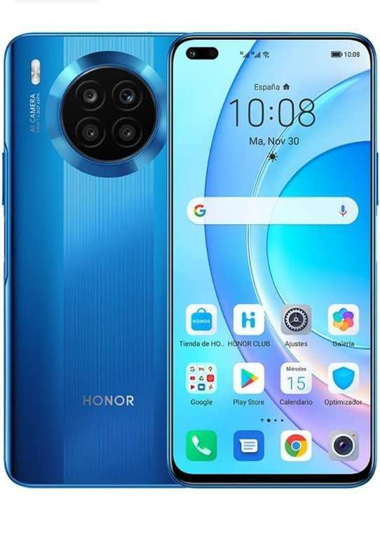 Smartphone 6.67" Honor 50 Lite - 128 Go, 6 Go RAM, bleu (avec Google services intégrés)