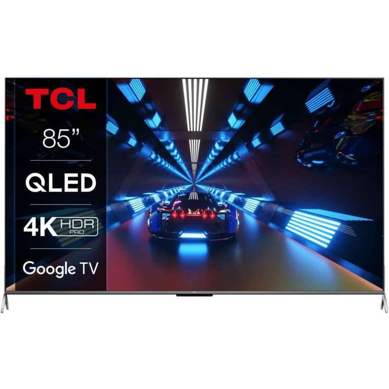 TV 85" TCL 85C735 - QLED, 4K, 100Hz, HDR, Dolby Vision, HDMI 2.1, VRR/ALLM, FreeSync, Google TV (+ Jusqu'à 238.50€ en RP) - Via ODR de 200€