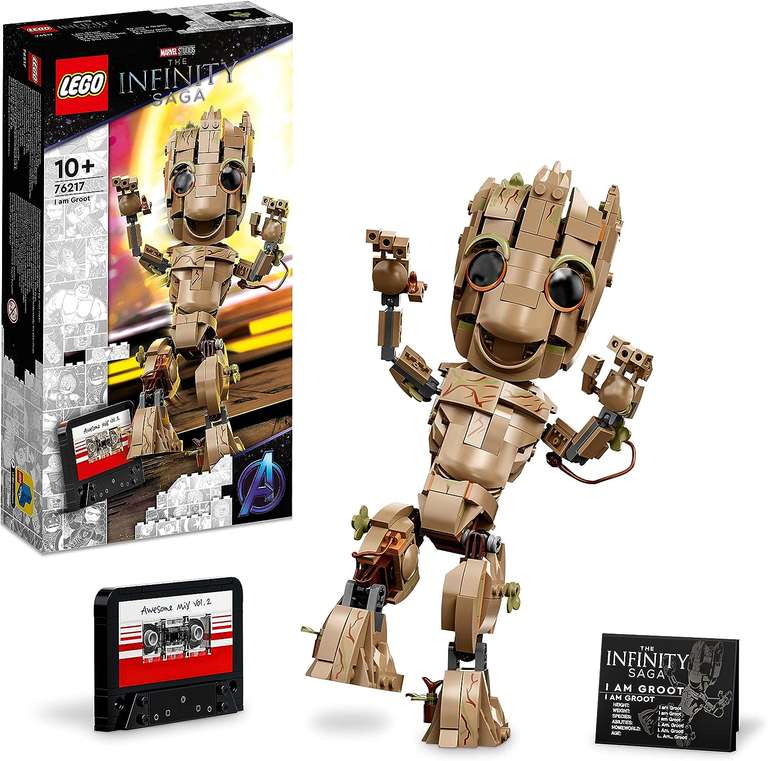 Sélection de Lego en promotion - Ex: Lego Marvel Je s'Appelle Groot (476 pièces, 76217, via 9,71€ sur la carte)